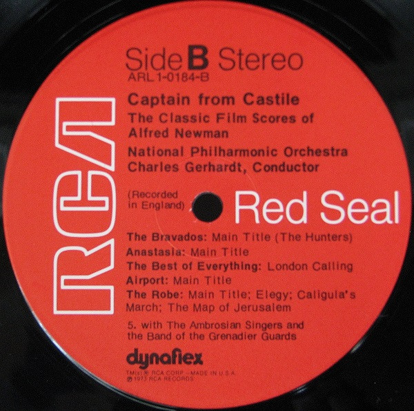 Charles Gerhardt , National Philharmonic Orchestra - Captain From Castile - The Classic Film Scores Of Alfred Newman | RCA Red Seal (ARL1-0184) - 4