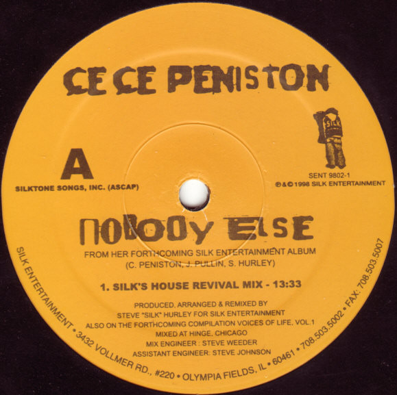 Ce Ce Peniston - Nobody Else | Silk Entertainment (SENT 9802-1)
