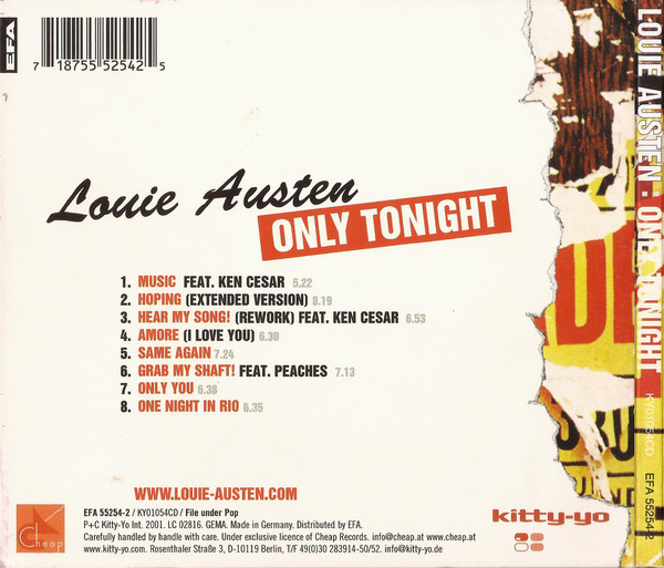Louie Austen - Only Tonight | Kitty-Yo (KY01054CD) - 2