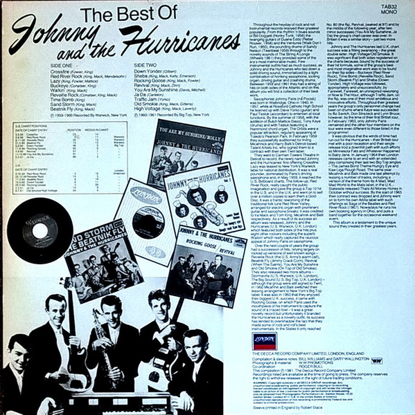 Johnny And The Hurricanes - The Best Of | London Records (TAB32) - 2