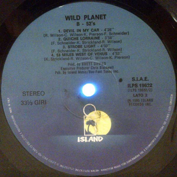 The B-52's - Wild Planet | Island Records (ILPS 19622) - 4