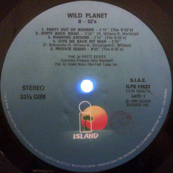 The B-52's - Wild Planet | Island Records (ILPS 19622) - 3