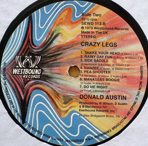 Donald Austin - Crazy Legs | Westbound Records (SEWD 113) - 3