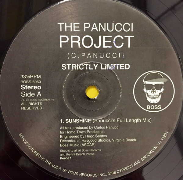 The Panucci Project - Sunshine EP | Boss Records (BOSS 5050) - main