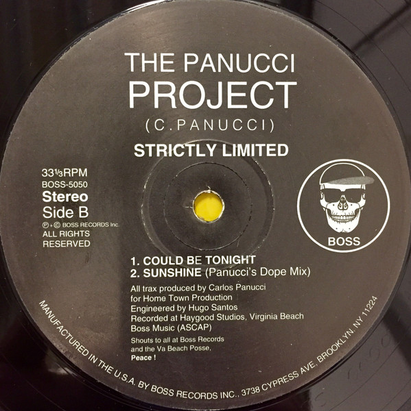 The Panucci Project - Sunshine EP | Boss Records (BOSS 5050) - 2