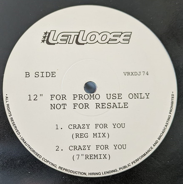 Let Loose - Crazy For You | Vertigo (VRXDJ 74) - 2