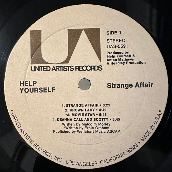 Help Yourself - Strange Affair | United Artists Records (UAS-5591) - 3