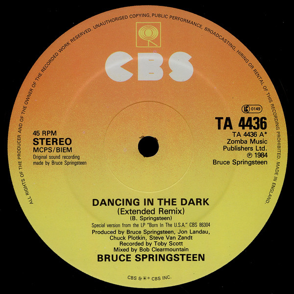 Bruce Springsteen - Dancing In The Dark (Extended Version) | CBS (TA4436) - 3