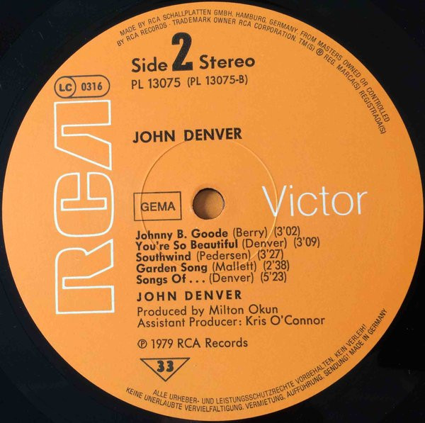 John Denver - John Denver | RCA Victor (PL 13075) - 4 John Denver - John Denver | RCA Victor (PL 13075) - 4