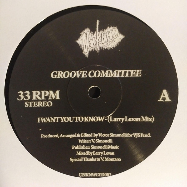 Groove Committee - I Want You To Know | Unkwn Rec's (UNKNWLTD001)