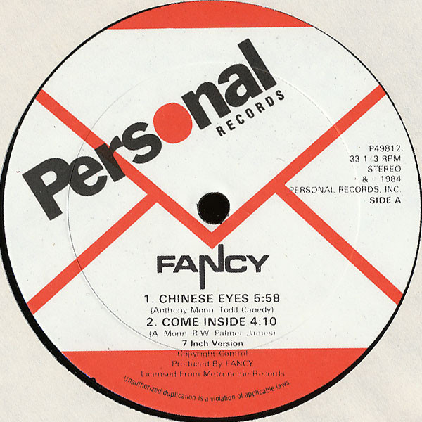 Fancy - Chinese Eyes / Come Inside | Personal Records (P49812)