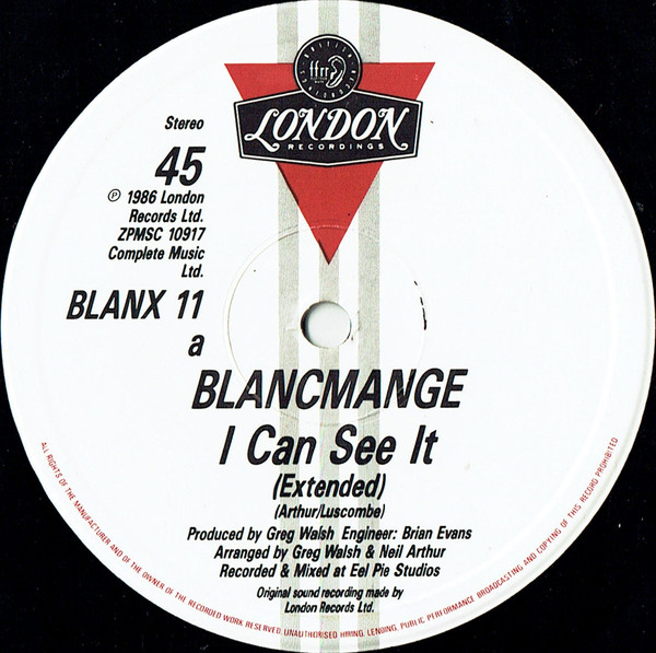 Blancmange - I Can See It | London Records (BLANX 11) - 3