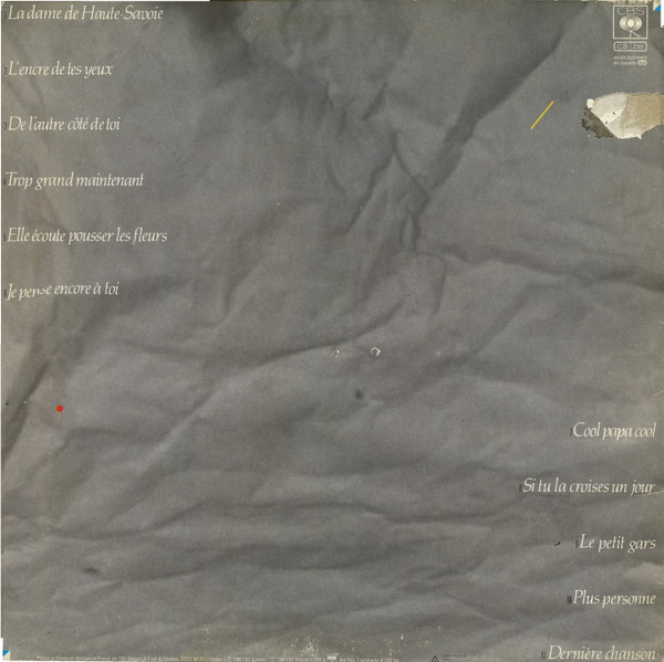 Francis Cabrel - Fragile | CBS (CBS 84382) - 4