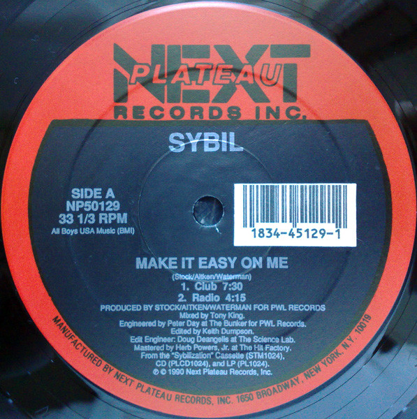 Sybil - Make It Easy On Me | Next Plateau Records Inc. (NP50129) - main
