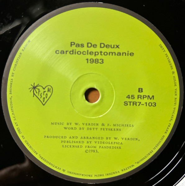 Luc Van Acker / Pas De Deux - The Fear In My Heart / Cardiocleptomanie | Stroom (STR7-103) - 3