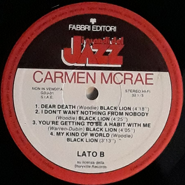 Carmen McRae - Carmen McRae | Fabbri Editori (GdJ 31) - 4