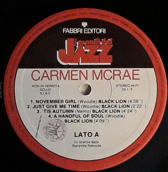 Carmen McRae - Carmen McRae | Fabbri Editori (GdJ 31) - 3