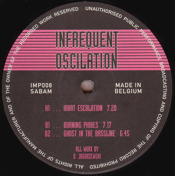 Infrequent Oscillation - Hihat Escalation | Important Records (IMP008)