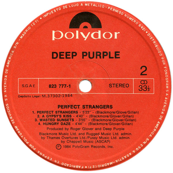 Deep Purple - Perfect Strangers | Polydor (823 777-1) - 4