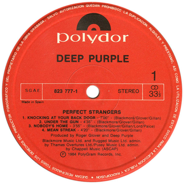 Deep Purple - Perfect Strangers | Polydor (823 777-1) - 3
