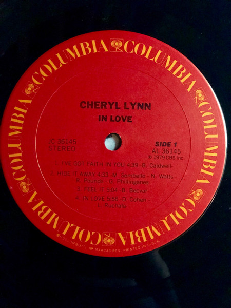 Cheryl Lynn - In Love | Columbia (JC 36145) - 3