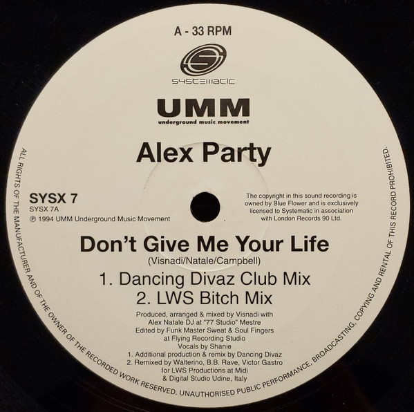 Alex Party - Don't Give Me Your Life | Systematic (SYSX 7) - 3 Alex Party - Don't Give Me Your Life | Systematic (SYSX 7) - 3