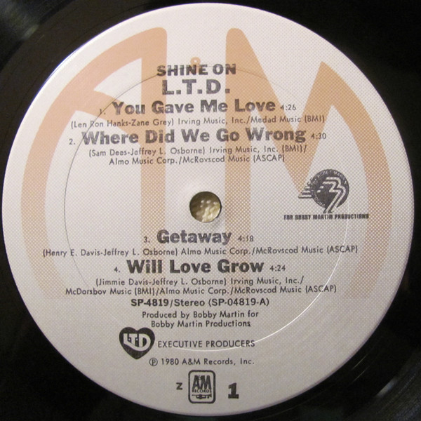 L.T.D. - Shine On | A&M Records (SP-4819)