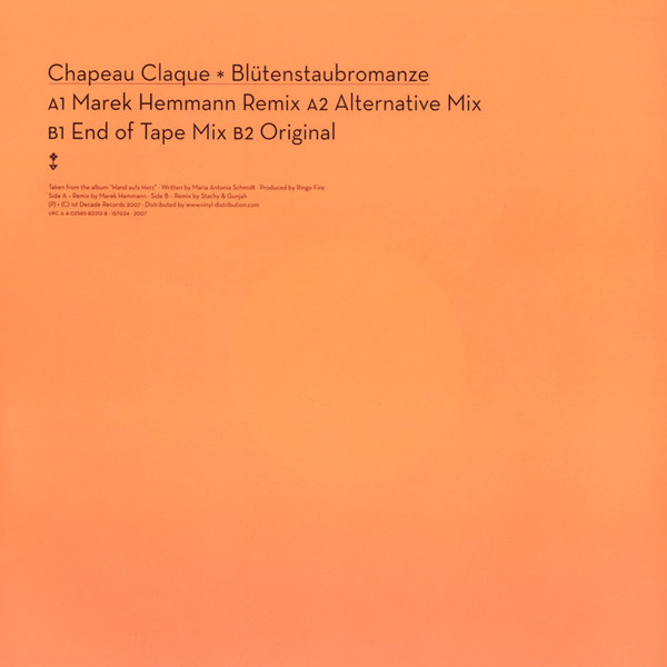 Chapeau Claque - Blütenstaubromanze | 1st Decade Records (1ST034) - 2
