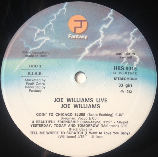 Joe Williams - Joe Williams Live | Fantasy (HBS 8015) - 4