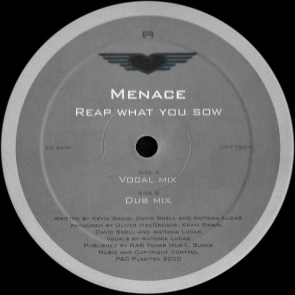 Menace - Reap What You Sow | Plastica (DPFT004)