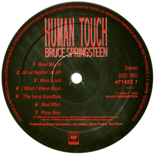 Bruce Springsteen - Human Touch | CBS/Sony (COL 471423 1) - 4 Bruce Springsteen - Human Touch | CBS/Sony (COL 471423 1) - 4