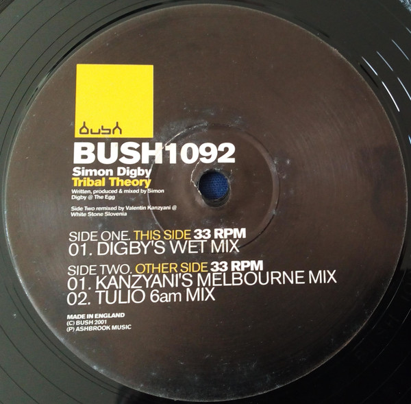 Simon Digby - Tribal Theory | Bush (Bush 1092)