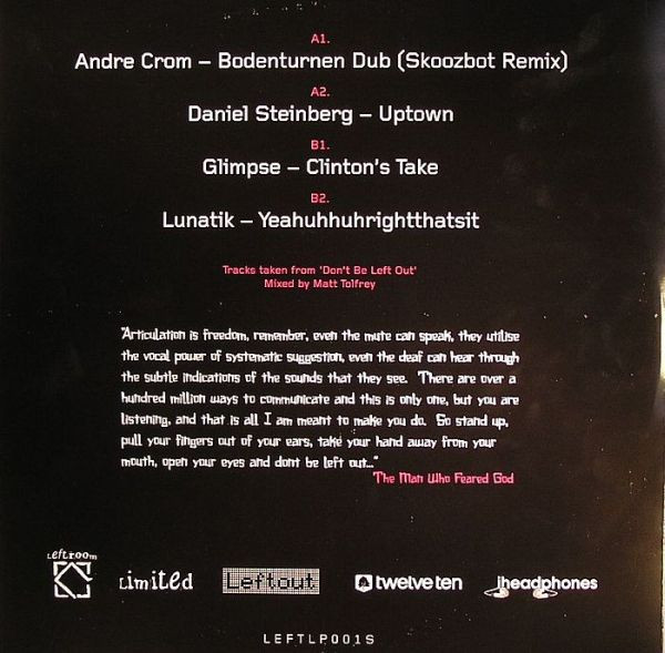 Various - Don't Be Leftout Vinyl Sampler 01 | Leftroom (LEFTLP001S)