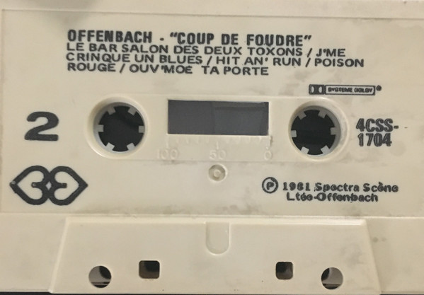 Offenbach - Coup De Foudre [Cassette] | Spectra Scène Ltée (4CSS-1704) - 3