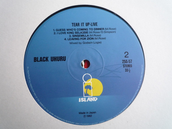 Black Uhuru - Tear It Up - Live | Island Records (25S-57) - 3