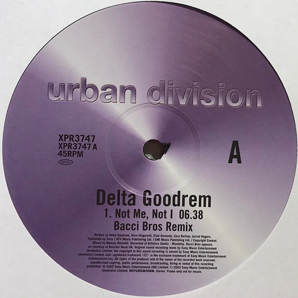 Delta Goodrem - Not Me, Not I | Urban Division (XPR3747) - main