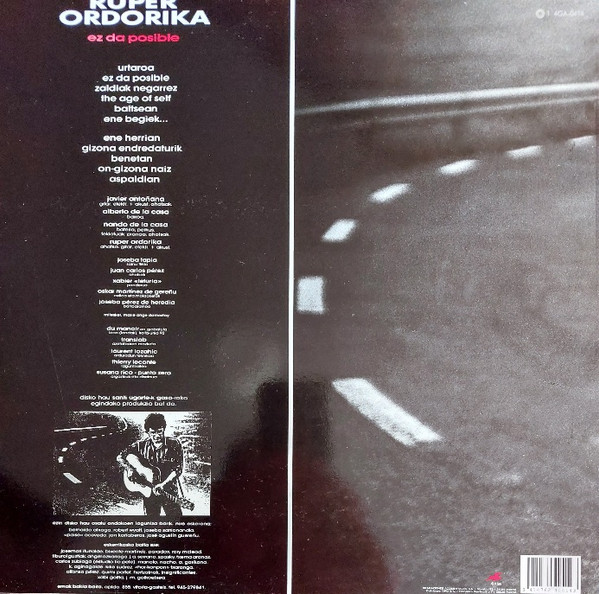 Ruper Ordorika - Ez Da Posible | GASA (4GA-0414) - 2