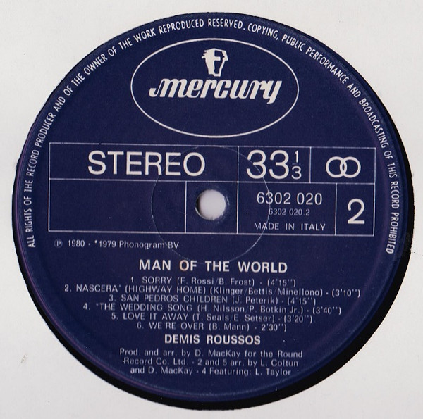 Demis Roussos - Man Of The World | Mercury (6302 020) - 4