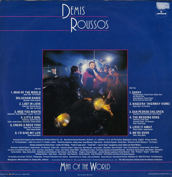 Demis Roussos - Man Of The World | Mercury (6302 020) - 2