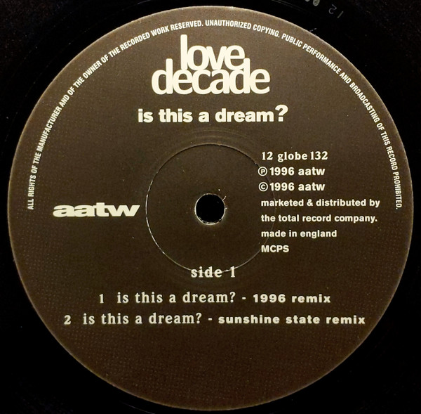 Love Decade - Is This A Dream? / So Real (The 1996 Remixes) | All Around The World (12 globe 132) - 3