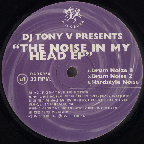 DJ Tony V - The Noise In My Head EP | Nitedance Records (DARK968)