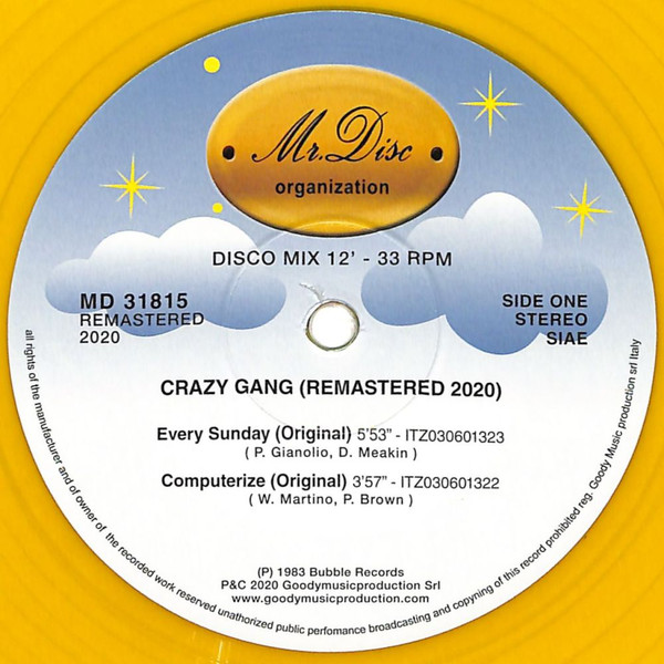 Crazy Gang - Every Sunday | Mr. Disc Organization (MD31815) Crazy Gang - Every Sunday | Mr. Disc Organization (MD31815)