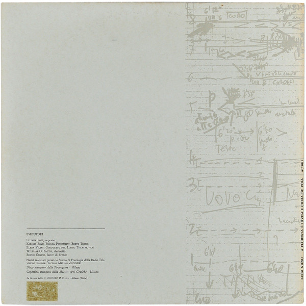 Luigi Nono - A Floresta É Jovem E Cheja De Vida | Arcophon (AC 6811) - 2 Luigi Nono - A Floresta É Jovem E Cheja De Vida | Arcophon (AC 6811) - 2