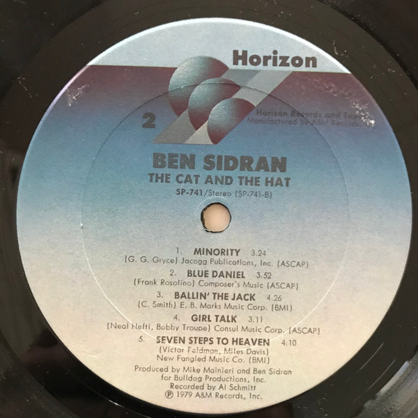Ben Sidran - The Cat And The Hat | Horizon (SP-741) - 4