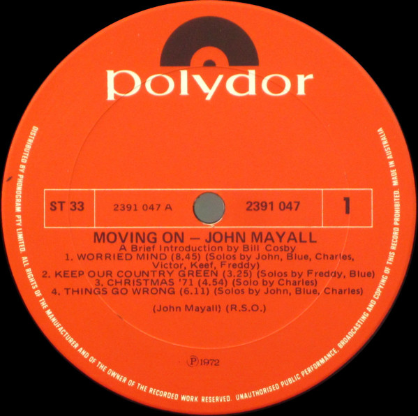 John Mayall - Moving On | Polydor (2391 047) - 3