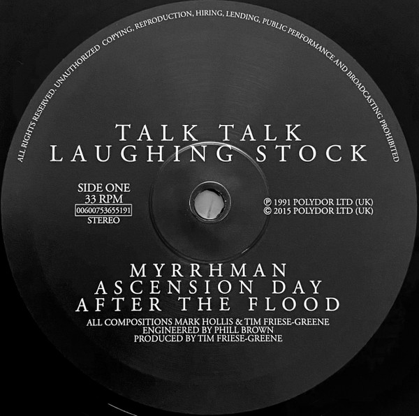 Talk Talk - Laughing Stock - LP | Polydor (00600753655191) - 3 Talk Talk - Laughing Stock - LP | Polydor (00600753655191) - 3