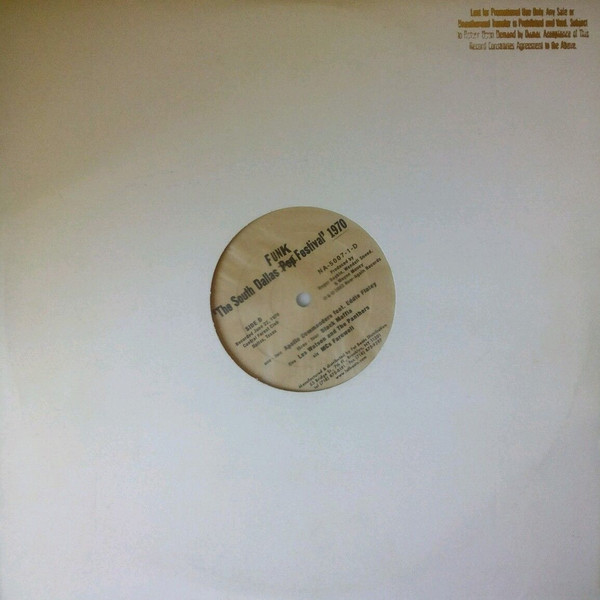 Various - The South Dallas Funk Festival' 1970 | Now-Again Records (NA 5007-1)