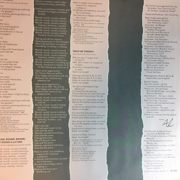 Al Jarreau - Breakin' Away | Warner Bros. Records (XBS 3576) - 3