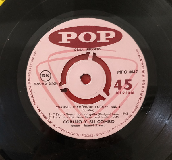 Cortijo Y Su Combo - Bomba | Disques Pop (MPO 3047) - 2