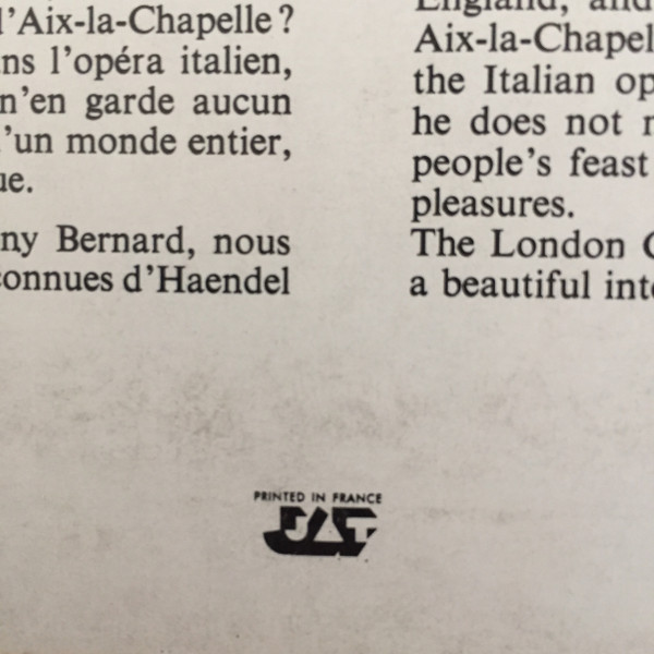 Georg Friedrich Händel - The London Chamber Orchestra , Anthony Bernard - Water Music - Music For The Royal Fireworks | Musidisc (30 RC 696) - 3
